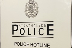 Strathclyde Police Hotline Sign