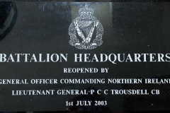 RIR Battalion HQ Plaque