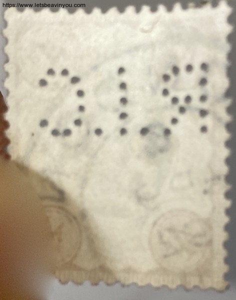4 Penny Stamp with RIC perforation