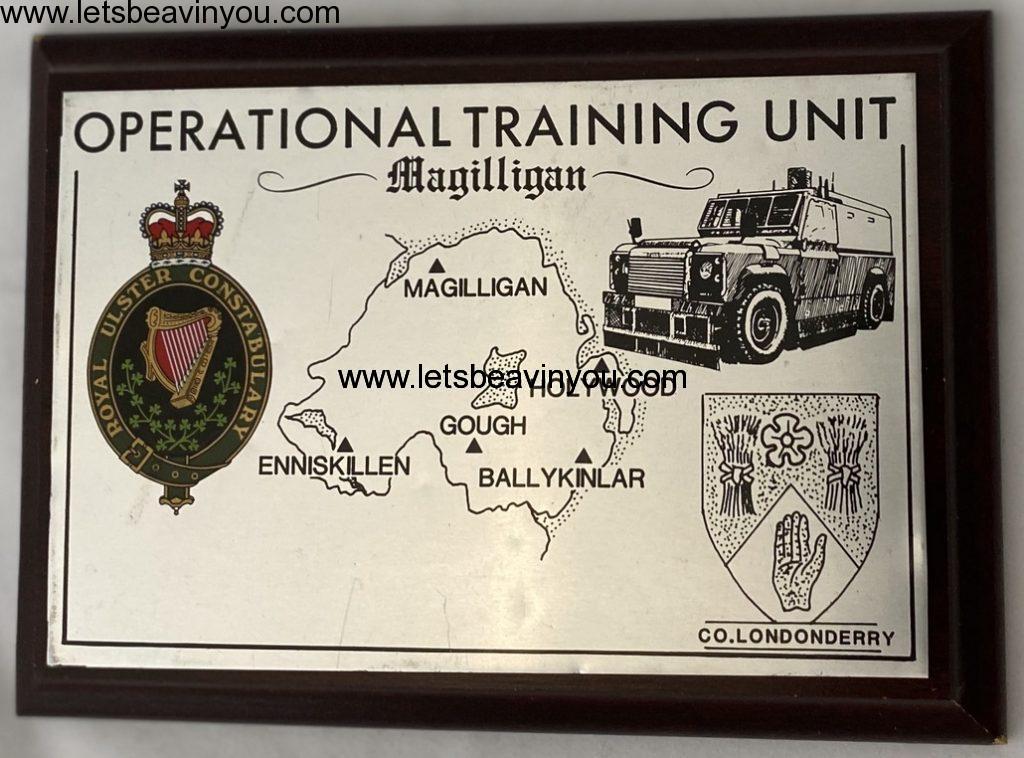 RUC Service, Unit Plaques