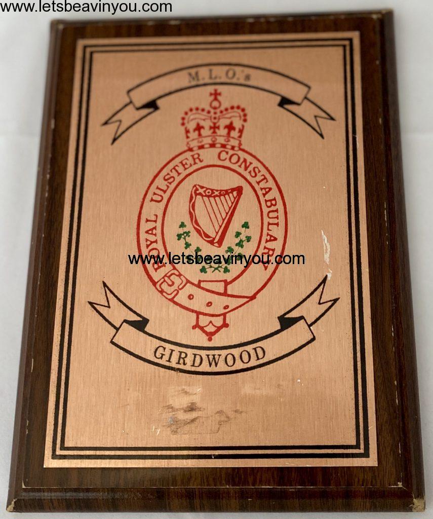 RUC Service, Unit Plaques