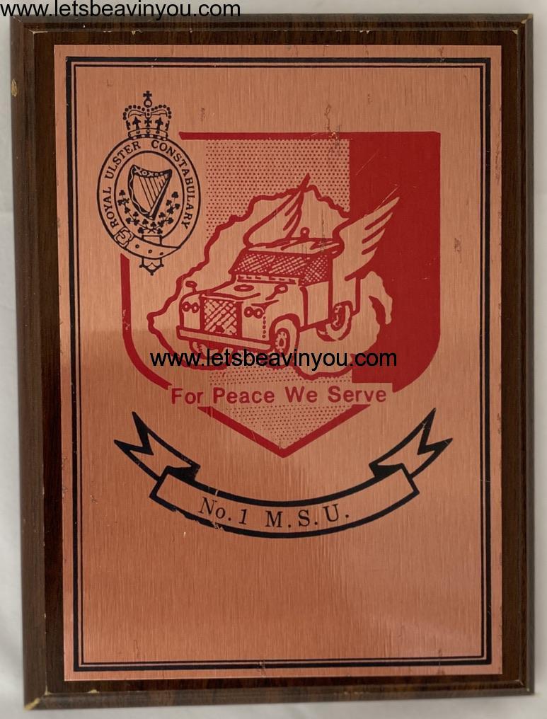 RUC Service, Unit Plaques