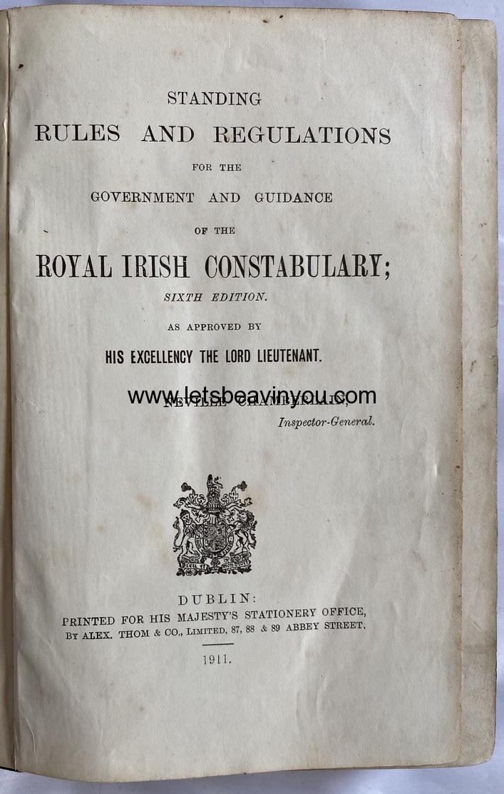 The Royal Irish Constabulary | Jason's Police Collection